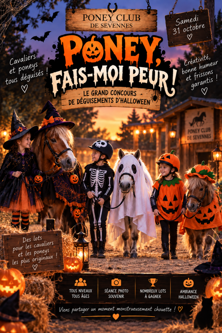 Concours de déguisements Halloween à poney